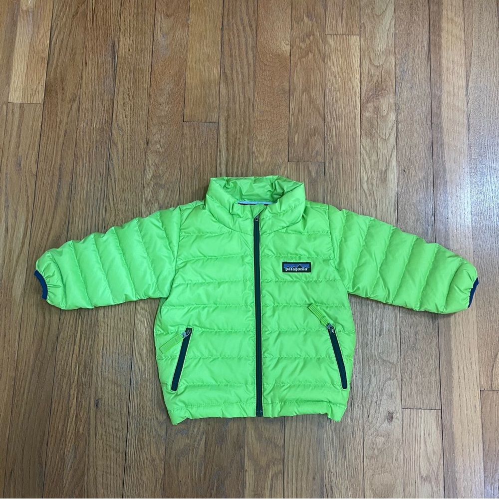 Patagonia Lime Green Baby Puffer Jacket